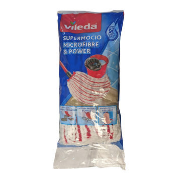 Змінна насадка для швабри VILEDA supermocio microfibre & power 1 шт.
