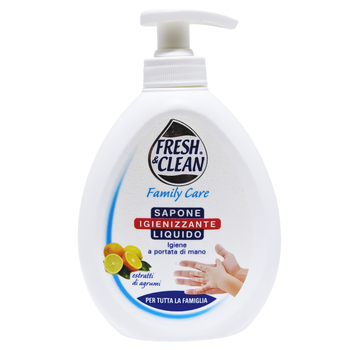Мило рідке з антибактеріальним ефектом fresh&clean sapone dos antibatter igienizz 300 мл.
