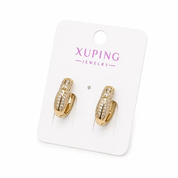 Сережки кільця Xuping жіночі для вуха медична сталь сталеві сережки під золото біжутерія