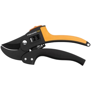 Контактный секатор Fiskars P83 111670 с храповым механизмом режущую способность до 24 мм Черный (1000575)