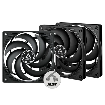 Вентилятор корпусний Arctic P12 Slim PWM PST 120 мм 4-Pin FDB 3 Pack Black (ACFAN00275A)