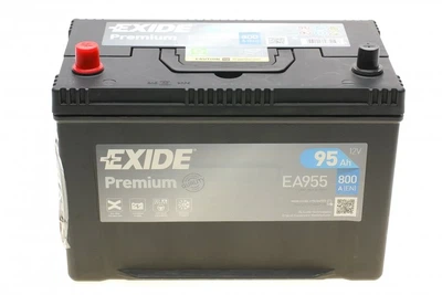 Акумулятор EXIDE EA955 SsangYong Korando, Actyon, Rexton; Hyundai H100, H-1; Mitsubishi Pajero, L200, Lancer; Chevrolet Captiva; Toyota Land Cruiser, Corolla; Nissan Almera; Lexus GS, ES; Chery Tiggo E3710100C0, E37104A100, KE24190E10NY