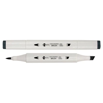 Маркер двусторонний акварельный Santi sketch SM-80 391110 темный хаки
