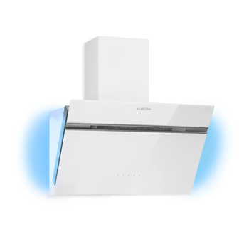 Витяжка Klarstein Alina Cooker 60 см біла, світлодіодний дисплей, внутрішнє освітлення, переднє скло біле 10034105 (my-5037)
