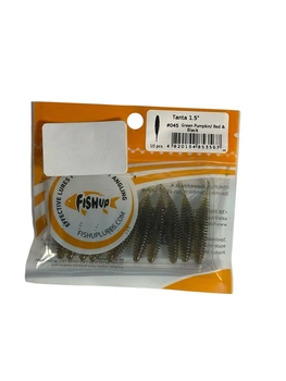 Силиконовая приманка FishUp Tanta 1.5" (10pcs.), #045 - Green Pumpkin/Red & Black,10013121