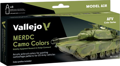 Набір акрилових фарб Vallejo Model Air AFV MERDC Camo Colors 8 шт x 18 мл (8429551712026)