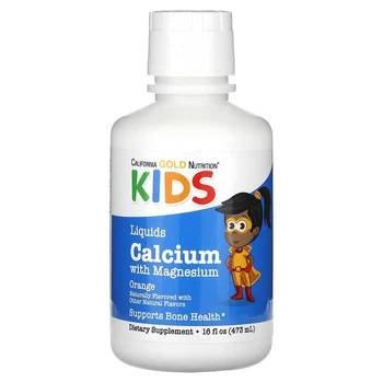 Жидкий кальций с магнием для детей California Gold Nutrition (Liquid Calcium with magnesium) 473 мл со вкусом апельсина CGN02095
