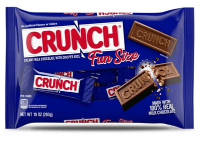Шоколадные батончики Crunch Milk Chocolate and Crisped Rice Fun Size 283г