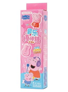 Леденец Huanledubou Audio Lollipop Strawberry Flavour Peppa Pig 15г