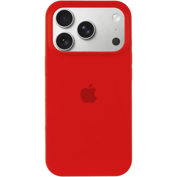 Чохол Silicone Case (AA Logo) MagSafe для iPhone 17 Pro, силіконовий, м'яке покриття Red