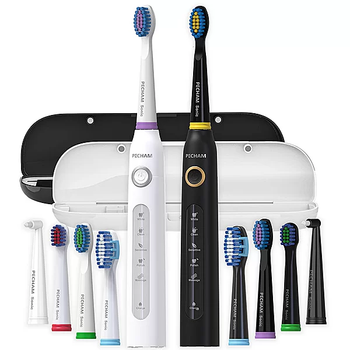 Набір електричних зубних щіток PECHAM Black and White Travel Set PC-084 (5630-43233)