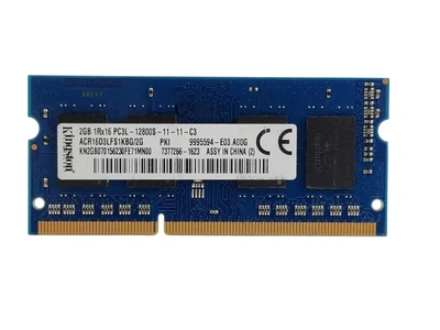 Оперативная память 2 ГБ, DDR3L, для ноутбуков, Kingston (1600 МГц, 1.35В, ACR16D3LFS1KBG/2G) Б/У
