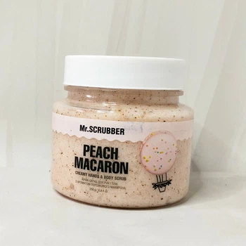 Крем-скраб для рук и тела с ароматом персикового макарона Peach Macaron Mr.SCRUBBER.