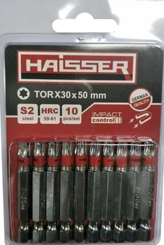 Біта - TORX30 х 50мм, набір 10шт., блістер (HAISSER)