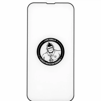 Защитное стекло Gorilla 0.33 мм 2.5D HD Anti-Glare черное для iPhone 13 Pro Max 14 Plus