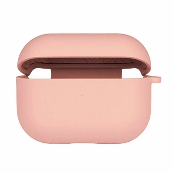 Футляр силіконовий з мікрофіброю для Airpods Pro 12.Pink із карабіном захист від подряпин та ударів