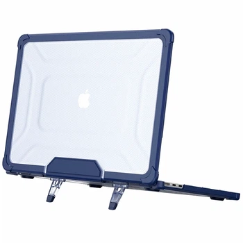 Накладка TPU PC Color Diagram для MacBook Air 15 дюймов Navy ударопрочная с подставками и противоскользящими ножками