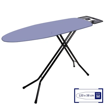 Гладильная доска Casa Si Superstandard Basic 120x38 см высота 65-92 см черная голубая