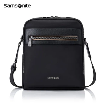 Сумка на плече Samsonite, ділова сумка через плече з коров'ячої шкіри, чоловіча нагрудна та поясна сумка, велика місткість, подарунок на день народження для чоловіків, 45Q