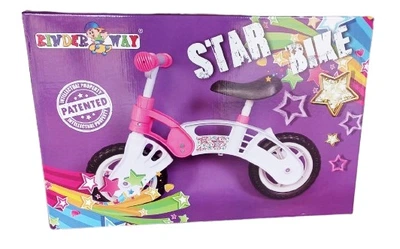 Біговел STAR BIKE 10" з EVA колесами чорно-білий