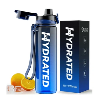 Шейкери Brave Hydrated Water Bottle 1000ml Tritan Blue Gray (2023232026033)