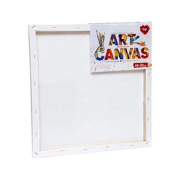 Холст для рисования 23×23 см Danko Toys, белый, квадратный, для акрила и масла, от 3 лет