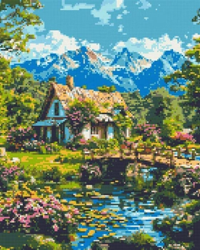 Алмазна мозаїка Альпійська гармонія 40x50 см Орігамі (OD3492)