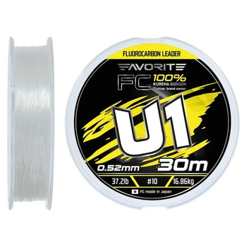 Флюорокарбон Favorite U1 FC 30m #10/0.52mm 37.2lb/16.86kg