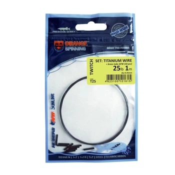 Поводковый материал Ukrspin Orange Spinning титан AFW набор 1м 7кг(15lb)/0.28мм 10 трубочек