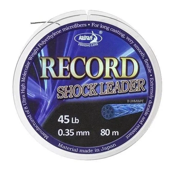 Шоклідер Katran Record Braided Shock-Leader 80m 0.35mm 45lb (dark green )