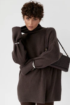 Туніка в рубчик Lurex Коричневий One Size (3050)