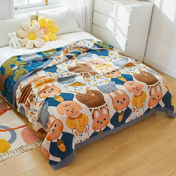 Мусліновий плед покривало Cappone 2734 4 шари 150×200 см