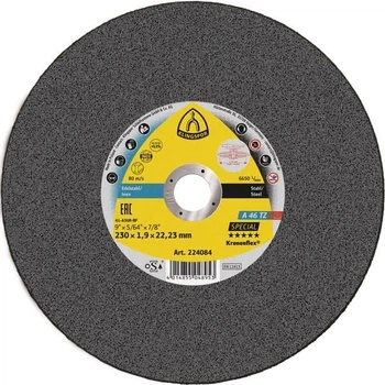 Коло відрізне по металу 125х1, 6х22, 2 мм Kronenflex; A46 TZ SPECIAL; INOX; 12200 про/хв (187171)