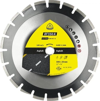 Круг алмазный сегментный KLINGSPOR DT350A EXTRA 450х3,7х25,4мм; сегм. 10 мм