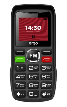 Мобильный телефон ERGO R182 Dual Sim - кнопочный, 2 SIM, большой аккумулятор, удобный и надежный