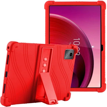 Чехол Lenovo Idea Tab 11" TB336FU, TB336ZU / Tab K11 2nd Gen / Xiaoxin Pad 2025 силиконовый с подставкой Красный