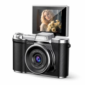 Цифровой фотоаппарат LK-013 с поворотным экраном 2.4", 1080P, вспышка Черный