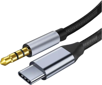 Кабель Zenwire ZC-19 USB-C - mini jack 3.5 mm 1.5 м Black (5904507528126)