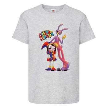 Футболка дитяча Дивовижний цифровий цирк (The Amazing Digital Circus - 006) сіра 152 см