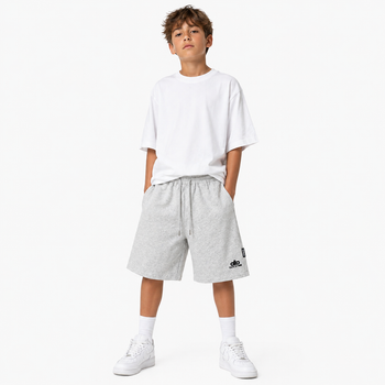 Шорты подростковые KDBB спортивные широкие в стиле baggy, 140, Серый