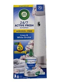 Освежитель воздуха автоматический AIR WICK 24/7 Active Fresh Lien and White Orchid , сменный блок 228 мл