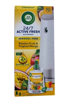 Освежитель воздуха автоматический AIR WICK 24/7 Active Fresh Passion Fruit and Tropikal Mango, сменный блок 228 мл