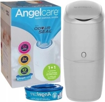 Контейнер для використаних підгузків Angelcare Сірий + 1 змінний блок (666594204820)