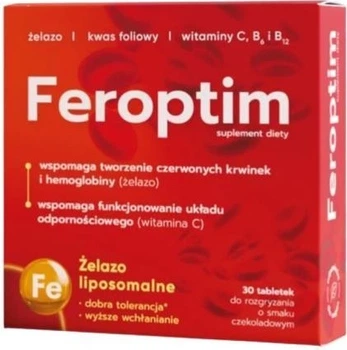 Witaminowo-mineralny kompleks Natur Produkt Pharma Feroptim 30 tabletek Czekolada (5906204023201)