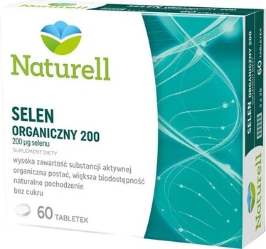 Selen organiczny USP Zdrowie Naturell 200 60 tabletek (5907377138372)