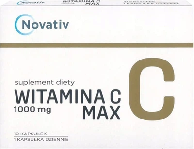 Вітамін С Medicinae Novativ Max 1000 мг 10 капсул (5908288964104)