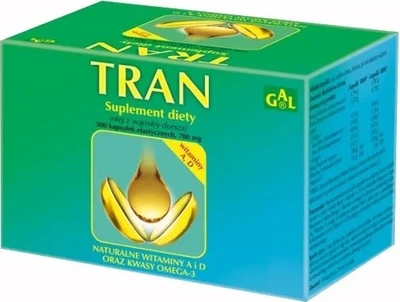 Риб'ячий жир GAL Tran Omega-3 з вітамінами D/A/E 300 капсул (5907501110021)