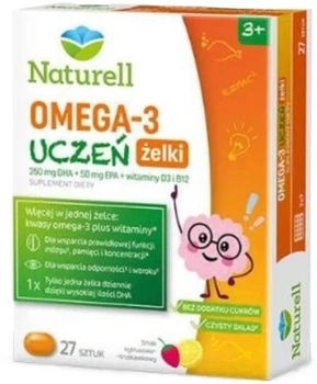 Риб'ячий жир Naturell Omega 3 Uczen 27 желейних капсул (5904569252274)