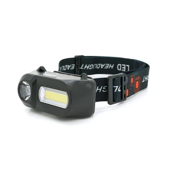 Налобний фонарик Voltronic KX-1804,2 Cob, White+Red, 6 режимів, корпус: пластик, водостійкий, IP44, АКБ 18650, Type-C кабель, 6500K, BOX
