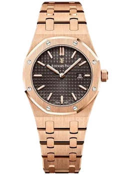 Часы в стиле Audemars Piguet ROYAL OAK 33mm/ Brown Dial, 18K Rose Gold